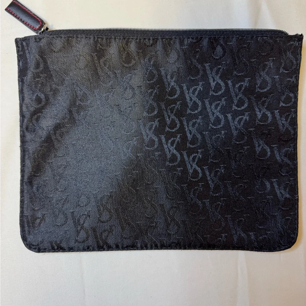 Victoria's‎ Secret Black Cosmetic Bag with Embossed Design